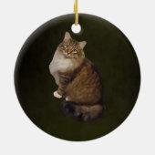 Maine Coon Kat Portret Keramisch Ornament (Achterkant)