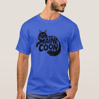 Maine Coon Kat Silhouet T-shirt