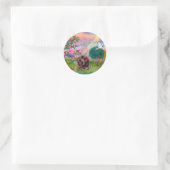 Maine Coon Kat - Wolkenengel Ronde Sticker (Tas)