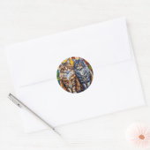 Maine Coon Katten Pluizige Kattenliefhebber Cadeau Ronde Sticker (Envelop)