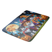 Maine Coon Katten Pompoen Halloween Grappig Badmat (Gekanteld)
