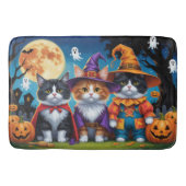Maine Coon Katten Pompoen Halloween Grappig Badmat (Voorkant)