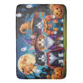 Maine Coon Katten Pompoen Halloween Grappig Badmat (Voorkant Verticaal)