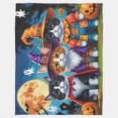 Maine Coon Katten Pompoen Halloween Grappig Fleece Deken (Voorkant)