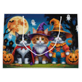 Maine Coon Katten Pompoen Halloween Grappig Groot Cadeauzakje (Voorkant)