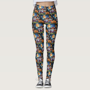 Maine Coon Katten Pompoen Halloween Grappig Leggings
