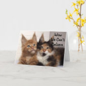 MAINE COON KATTEN ZEGGEN **40?** JIJ? BIRTHDAY KAART (Gele Bloem)