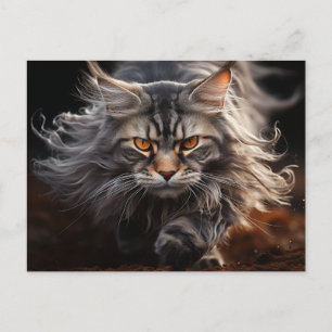 Maine Coon Kattenjacht Briefkaart