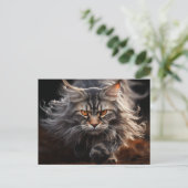 Maine Coon Kattenjacht Briefkaart (Staand voorkant)