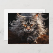 Maine Coon Kattenjacht Briefkaart (Voorkant / Achterkant)