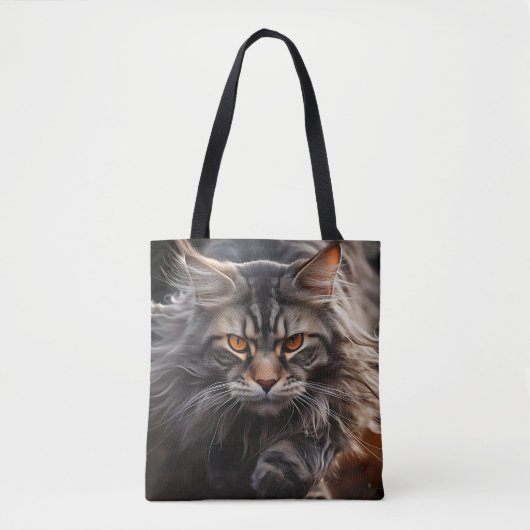 Maine Coon Kattenjacht Tote Bag (Voorkant)