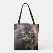 Maine Coon Kattenjacht Tote Bag (Achterkant)