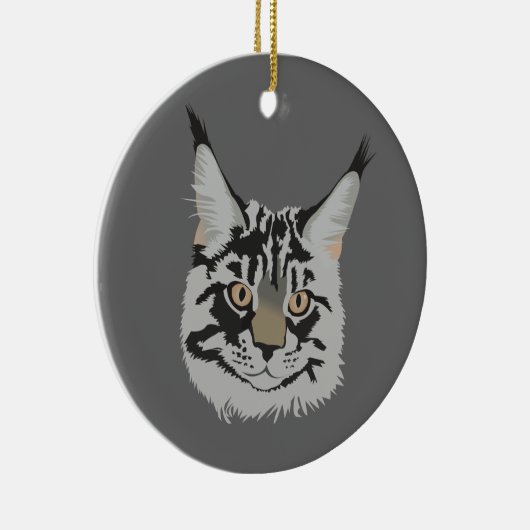 Maine Coon Keramisch Ornament (Rechts)