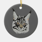 Maine Coon Keramisch Ornament (Voorkant)