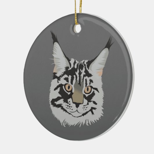 Maine Coon Keramisch Ornament (Links)