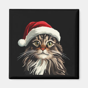 Maine coon, KERST, poesje, kat cadeaus Magneet