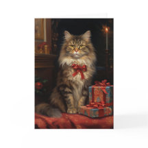 Maine Coon Kerst wenskaart