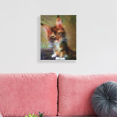 Maine Coon Kitten Art - Pick Me - Rechthoekige kun Canvas Afdruk (Insitu (Woonkamer))