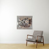 Maine Coon Kitten Wandkleed (In Situ (horizontaal))