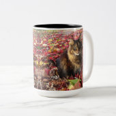 Maine Coon Kitty Cat Tweekleurige Koffiemok (Voorkant rechts)