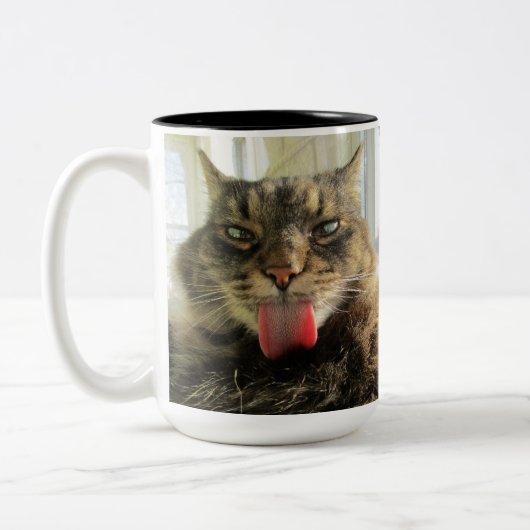 Maine Coon Kitty Cat Tweekleurige Koffiemok (Links)