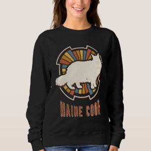 Maine Coon Klassieke Retro Dierenliefde Trui