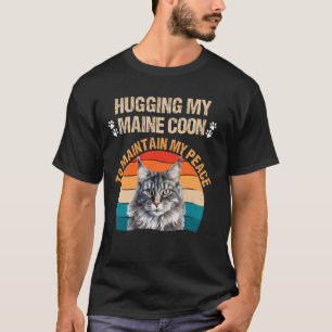 Maine Coon KNUFFELT MIJN MAINE COON OM VREDE TE HA T-shirt