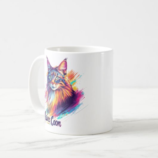 Maine Coon Koffiemok (Voorkant links)