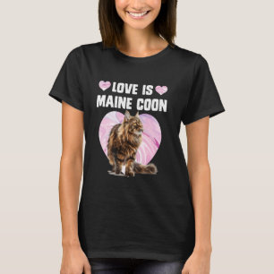 Maine Coon-liefhebbers LIEFDE IS MAINE COON Katten T-shirt
