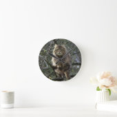 Maine Coon Long-hair Tabby Cat Animal Pet Clock Ronde Klok (Huis)