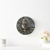 Maine Coon Long-hair Tabby Cat Animal Pet Clock Ronde Klok (Huis)