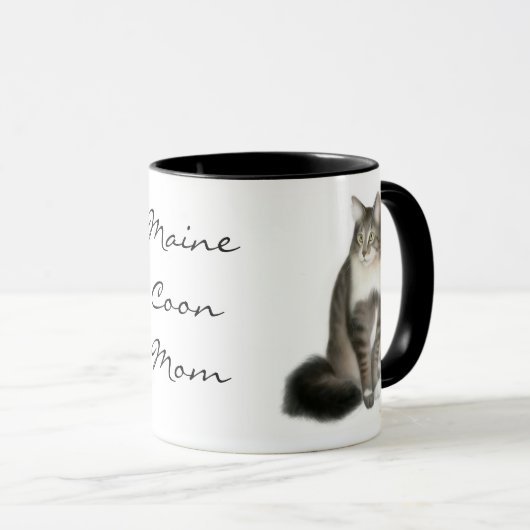 Maine Coon Mam Cat Mok (Voorkant rechts)