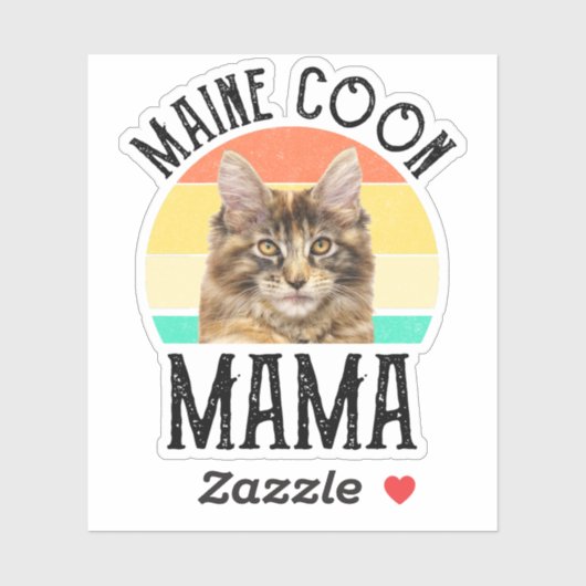 Maine Coon Mama Sticker (Vel)