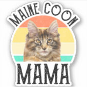 Maine Coon Mama Sticker (Voorkant)