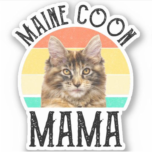 Maine Coon Mama Sticker (Voorkant)