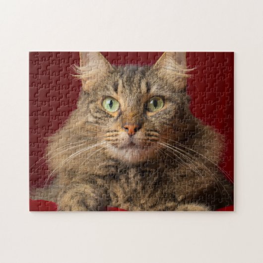 Maine Coon met kerstcollectie Legpuzzel (Horizontaal)