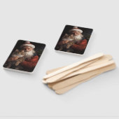 Maine Coon Met Sinterklaas Feestelijke Kerstmis Handwaaier (Niet-gemonteerd)