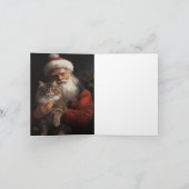 Maine Coon Met Sinterklaas Feestelijke Kerstmis Kaart (Binnen)