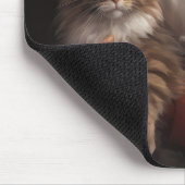 Maine Coon Met Sinterklaas Feestelijke Kerstmis Muismat (Hoek)