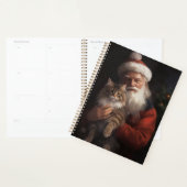 Maine Coon Met Sinterklaas Feestelijke Kerstmis Planner (Display)