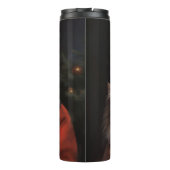 Maine Coon Met Sinterklaas Feestelijke Kerstmis Thermosbeker (Achterkant)