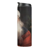 Maine Coon Met Sinterklaas Feestelijke Kerstmis Thermosbeker (Geroteerd rechts)