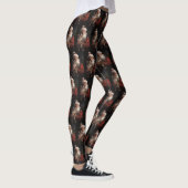Maine Coon met Sinterklaas Festive Kerst Leggings (Rechts)