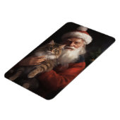 Maine Coon met Sinterklaas Festive Kerst Magneet (Linkerzijde)