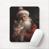 Maine Coon met Sinterklaas Festive Kerst Muismat (Met muis)