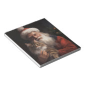 Maine Coon met Sinterklaas Festive Kerst Notitieblok (Schuin)