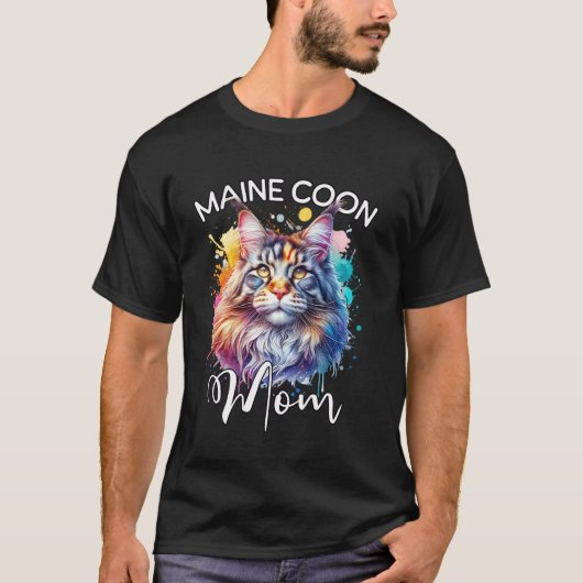 Maine Coon Moeder Kat Moeder Maine Coon T-shirt (Voorkant)