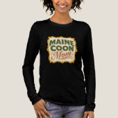 Maine Coon Moeder Retro Kat Liefhebber Design Tri-Blend Shirt (Voorkant)