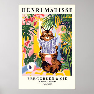 Maine Coon op Toilet Kunstprint Badkamer Print in