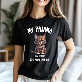 Maine Coon Pajama Humor T-shirt